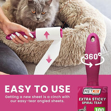 Lint Rollers for Pet Hair Extra Sticky, Special Cover Design Black Dog, Pet Hair Remover, 100 Sheets