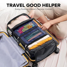 Suitcase Organizer, Travel Luggage Organizer Hanging Shelves Packing Cube Closet/Collapsible Portable Travel Organizer for Carry-on