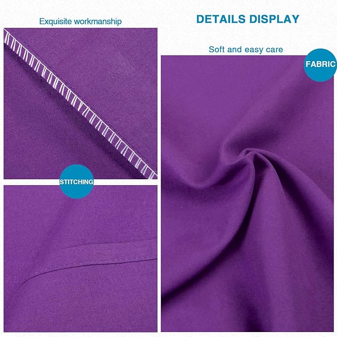 FLXXIE Microfiber Pillow Cases Standard Size, Soft Pillowcases with Envelope Closure, Wrinkle, Stain Resistant Pillow Covers, 20x26, Purple