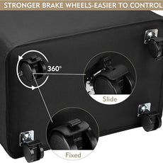 DOKEHOM 90L X-Large Laundry Basket with Removable Wash Bag on Wheels, Collapsible Rolling Laundry Hamper, Foldable Clothes Organizer, Folding Washing Bin (Black)