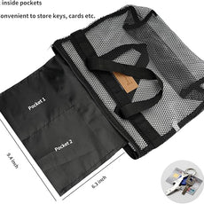 Mesh Shower Caddy Bag Portable Hanging Toiletry and Bath Organizer with Zipper for Travel, Gym, Camping, College Dorms, Beach