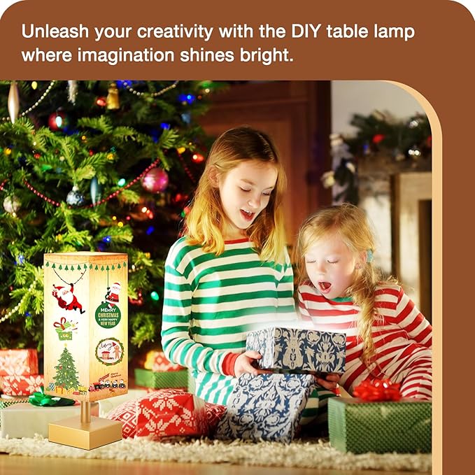 aooshine Gold Small Table Lamp - Bedside Lamp for Bedroom, Minimalist Nightstand Lamp with Square Fabric Shade, Desk Lamp for Kids Room Dorm