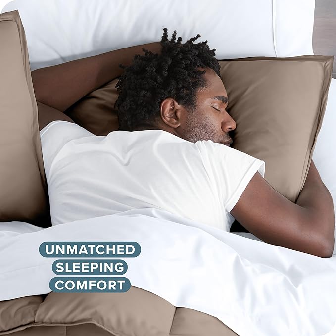 Bare Home Bedding Duvet Cover King Size - Premium 1800 Super Soft Collection - Lightweight, Cooling - Soft Breathable Bedding Duvet Cover (King, Taupe)