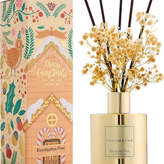 COCORRÍNA Reed Diffuser - Eucalyptus Pine Diffuser with 8 Sticks Home Fragrance Christmas Reed Diffuser for Bathroom Shelf Decor Home Decor