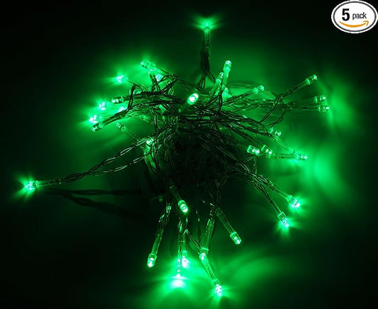 Karlling Battery Operated Green 40 LED Fairy Light String Wedding Party Xmas Christmas Decorations(Green,5 Pack)