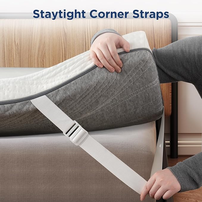 Enhomee Memory Foam Mattress Topper, 3 Inch Twin Mattress Topper with Cooling Gel and Washable Tencel Cover for Guest Room, College Dorm, Soft & Pressure Relief & Breathable, CertiPUR-US Certified