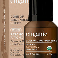 Cliganic Organic Patchouli Essential Oil - 100% Pure Natural Undiluted, for Aromatherapy Diffuser | Non-GMO Verified (Packaging May Vary)