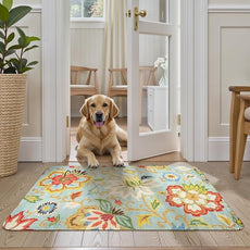 Lahome Collection Modern Floral Area Rug - 2’X 3’ Non-Slip Colorful Vintage Throw Area Rug Accent Distressed Floor Carpet for Living Room Bedrooms Decor (2’X 3’, Paisley)