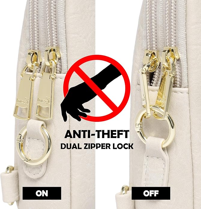 INICAT Travel Small Crossbody Sling Bags Women Cross Body Purses Passport Holder Vegan Leather Fanny Packs Birthday Gifts