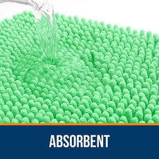 OLANLY Bathroom Rugs 36x24, Extra Soft Absorbent Chenille Bath Rugs, Rubber Backing Quick Dry, Machine Washable Bath Mats for Bathroom Floor, Tub and Shower, Home Decor Accessories, Mint Green