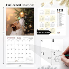 RED EMBER Jack Russell Terriers 2026 Wall Calendar 12 Month | 12