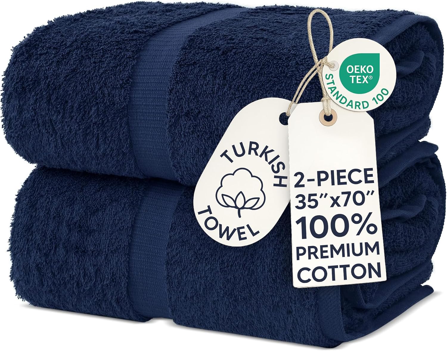 Chakir Turkish Linens 4 Piece Bath Towel Set, 100% Cotton Luxury Turkish Towels for Bathroom, Soft Absorbent Bath Towels, 27 x 54 Inches, Gray