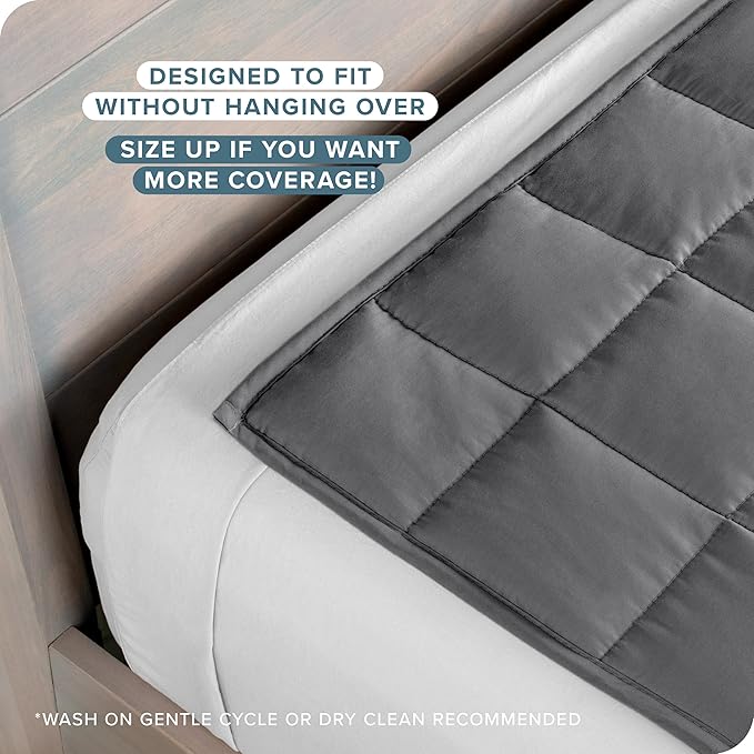 Bare Home Weighted Blanket Queen Size 17lbs (60" x 80") for Adults - All-Natural 100% Cotton - Premium Heavy Blanket Nontoxic Glass Beads (Grey, 60"x80")