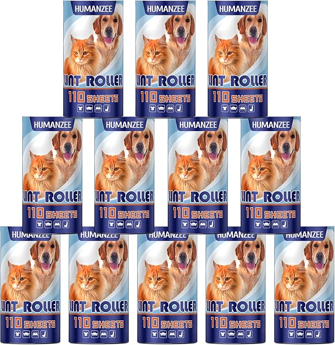 Extra Sticky Lint Roller Refills Only,1320 Easy-Tear Sheets for Mega Value Set 1.5 inches for Pet Hair Removal, Dog and Cat Lint Remover (12 Pack Refills)