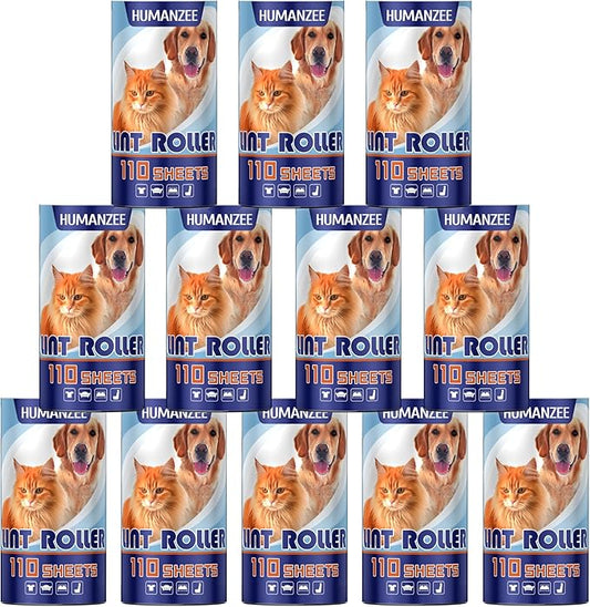 Extra Sticky Lint Roller Refills Only,1320 Easy-Tear Sheets for Mega Value Set 1.5 inches for Pet Hair Removal, Dog and Cat Lint Remover (12 Pack Refills)