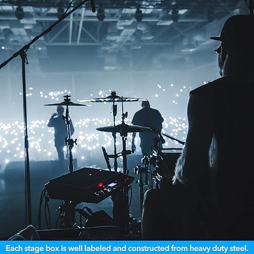 Seismic Audio Speakers Rack Mount 32 Channel XLR TRS Combo Splitter Snake Cable, 5’ And 15’ XLR Trunks, 32 Channel Splitter