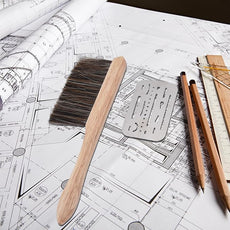 Drafting Brush, Mini Dusting Brushes, Soft Bristles, Drafting Supplies and Architecture Cleaning Tool, Horse Hair Drafting Brush for Student (2 pcs)