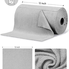 Fantasticlean Microfiber Cleaning Cloth Roll -75 Pack, Tear Away Microfiber Towels, 12