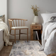 Lahome Modern Abstract Area Rug - 3x5 Gray Washable Entry Rug, Soft Non-Slip Contemporary Nursery Mat Indoor Throw Kitchen Carpet for Living Dining Bedroom Chair Decor