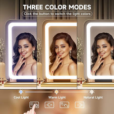 Hasipu Vanity Mirror with Lights and Bluetooth Speaker, 32