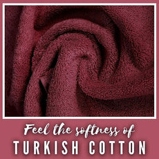 Personalized Towels, Hotel & Spa Quality, Super Soft, Highly Absorbent, Bathroom Sets, 100% Cotton Monogrammed towels 6 Piece Towel Set, Includes 2 Bath Towels, 2 Hand Towels, 2 Washcloths, Burgundy