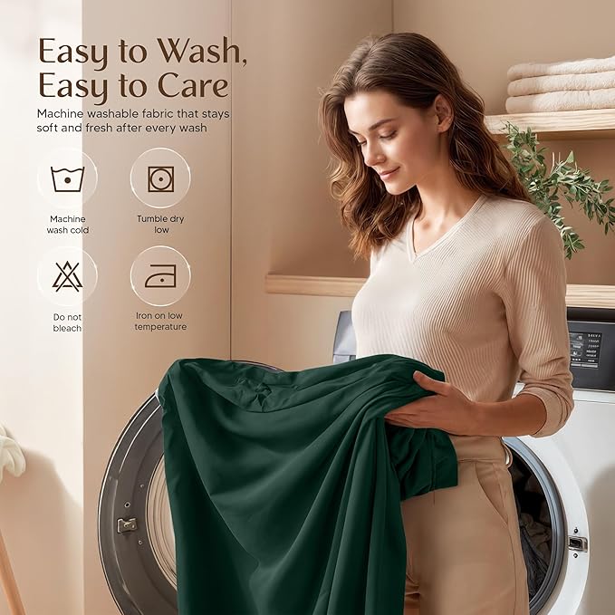 Utopia Bedding Queen Bed Sheets Set - 4 Piece Bedding - Brushed Microfiber - Shrinkage and Fade Resistant - Easy Care (Emerald Green)