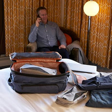 Knack Series 1 Laptop Backpack Travel Set Fits up to 15 Inch - Includes Expandable Packing Insert, and Knack's Insulated Bottle, TSA Approved, Expandable Travel Backpacks (Black, Medium)