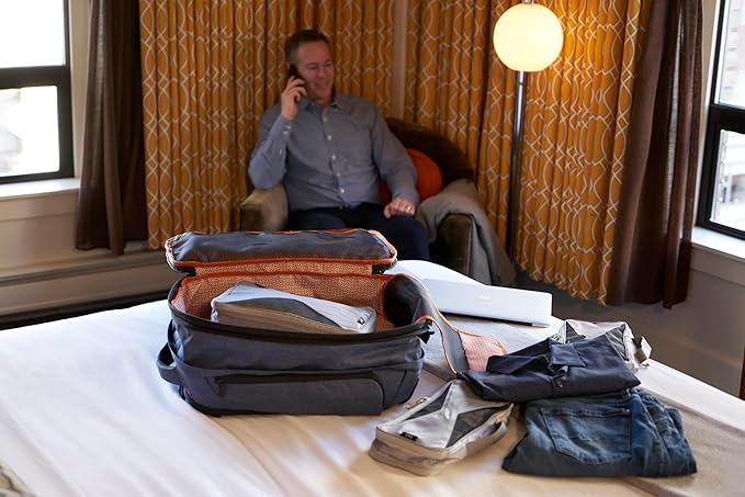 Knack Series 1 Laptop Backpack Fits up to 17 Inch - Knack Bags Carry-On Backpack, TSA Approved, Expandable Travel Backpacks With 4 Day Outfit Capacity (Savile Gray, Large)