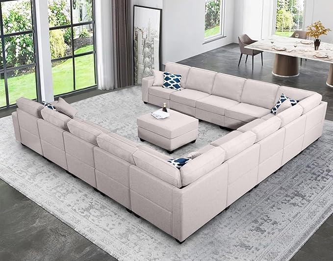 Legend Vansen Modular Sectional Sofa L Shaped Couch with Ottoman Modern Reversible Corner Sectional Couch for Living Room