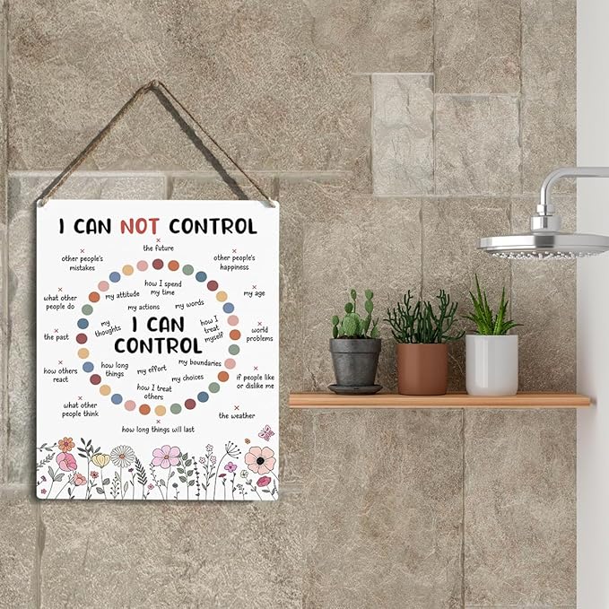 Mental Health Decor, Psychotherapy Sign Counselor Office Decor, Wall Art Wooden Hanging Plaque 10 x 8 Inch, for Office Bedroom Living Room Home Gifts