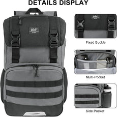 WOLT Laptop Backpack with USB Charging Port Fits Up to 17 Inch Laptop, College Backpack for Men Women, Computer Business Bookbag, Grey