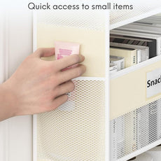 Over The Door Organizer Hanging, 2 Pack 5 Shelf Behind The Doors Storage, Pantry Door Organizer, Closet Organizers for Bedroom and Nursery (Beige)