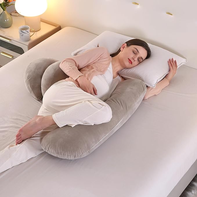 BATTOP Pregnancy Pillow Wedge for Belly Support,Portable Pregnancy Pillows for Sleeping,Support Legs,Back,Knees,Adjustable Maternity Wedge Pillow with Removable Cover,Travel Pregnancy Pillow
