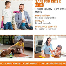 Advanage 20X Household Cleaner Concentrate Refill, 32 oz | Citrus All Purpose Cleaner | Multi Surface Dilute for Floors, Carpets, Glass, Counters, Appliances, and General Home Cleaning, USA Made