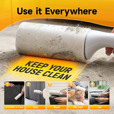 Lint Roller, 800-Sheet Extra Sticky Rollers for Pet Hair, 4 Handles, Value Pack for Dogs, Cats, Clothes, Carpet, Furniture