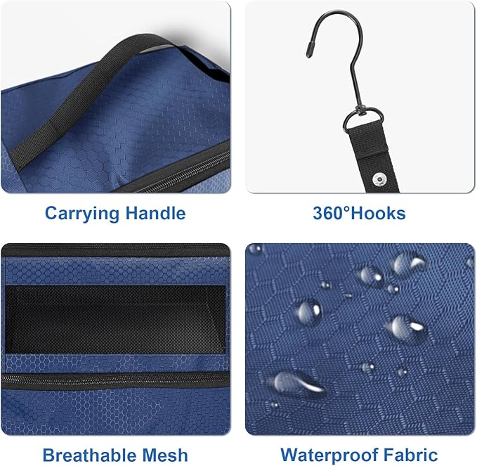 Suitcase Organizer, Travel Luggage Organizer Portable Hanging Travel Shelves Collapsible Hanging Packing Cubes for Carry on Suitcase