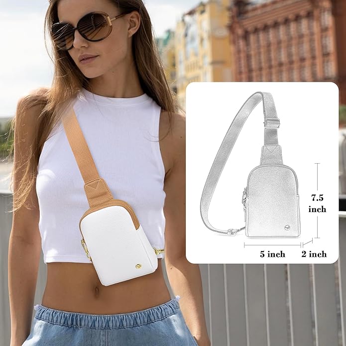INICAT Travel Small Crossbody Sling Bags Women Cross Body Purses Passport Holder Vegan Leather Fanny Packs Birthday Gifts