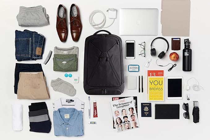 Knack Series 1 Laptop Backpack Fits up to 15 Inch - Knack Bags Carry-On Backpack, TSA Approved, Expandable Travel Backpacks (Savile Gray, Medium)