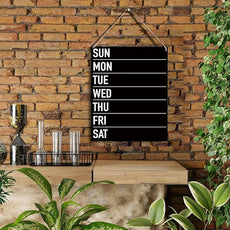 YCYD menu board for kitchen, Sun Mon Tue Wed Thu Fri Sat Wood Sign Rustic Menu Chalkboard Wooden Hanging Plaque for Home Dining Room Wall Art Decoration 8 x 10 Inches Present