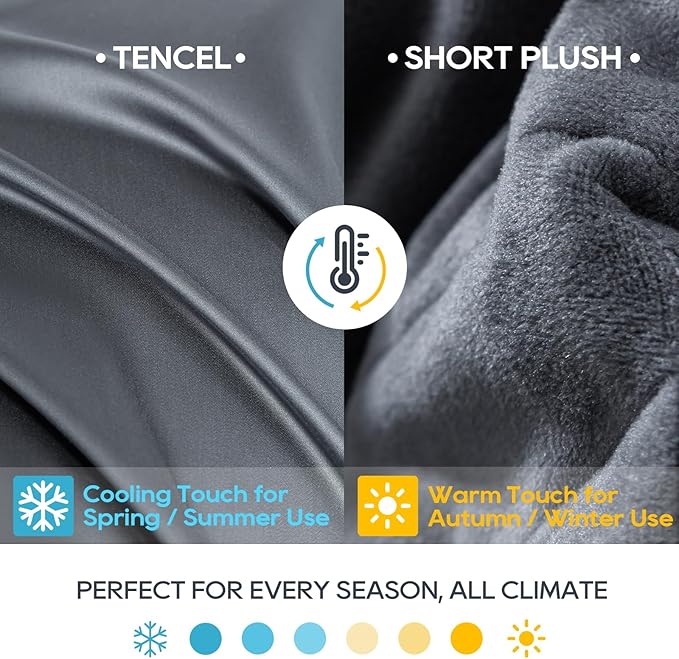 Weighted Blanket King Size 25lbs(88''x104'', Dual-Sided), Reversible King Weighted Blanket with Cozy Warm Velvet & Cooling Tencel Fabric for Adults & Couple All Season - Carry Bag Included, Dark Grey