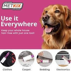 Lint Rollers for Pet Hair Extra Sticky, Special Cover Design Black Dog, Pet Hair Remover, 100 Sheets