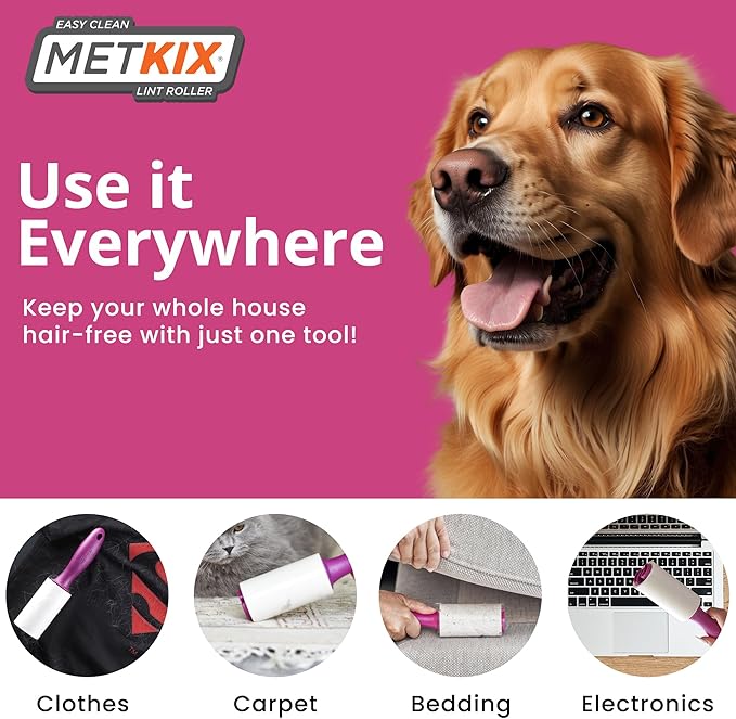 Refill for Metkix Lint Rollers 8 Pack (Total 800 Sheets)