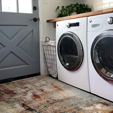 Lahome Modern Abstract Area Rug - 4x6 Washable Rugs for Living Room Bedroom Dining Room, Contemporary Indoor Floor Carpet for Kitchen Laundry Room Entryway Home Office