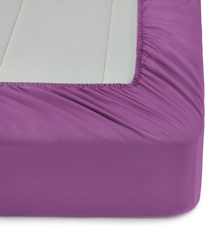 Amazon Basics 7 Piece Microfiber Kid's Comforter Bed-in-a-Bag Bedding Set, Full/Queen, Bluish Flowers, Floral