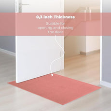 Cotton Paradise 100% Cotton Non Slip Bath Mats for Bathroom, 17x24 inch Soft Absorbent Quick Dry Machine Washable Floor Bath Mat, Coral