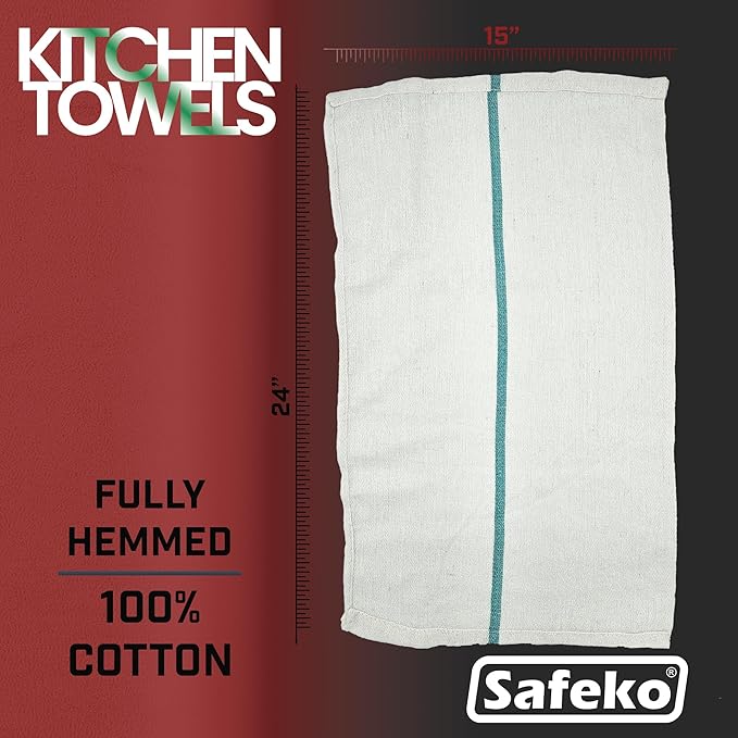 Cotton Striped Kitchen Towels - 5 LBS CASE