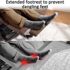 MCombo Power Lift Recliner Chair with Extended Footrest for Elderly People, Fabric 7287/7087 (Brown, Medium)