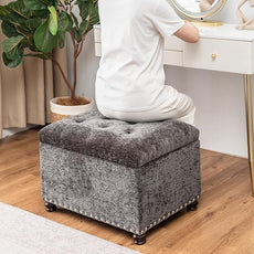 Joveco Storage Ottoman Bench, Rectangle 24