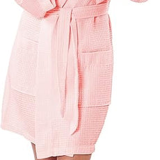 Turquaz Lightweight Short Robes For Women Waffle Kimono Bathrobe - Soft, Fast-Drying, Long-Lasting Cotton Blend