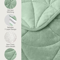 Weighted Lap Blanket 5 lbs for Adults, Luxury Soft Small Weighted Blanket, Compact Portable Weighted Lap Pad for Relaxation, Sleeping, Travel, All-Season Use, Sage Green, 30